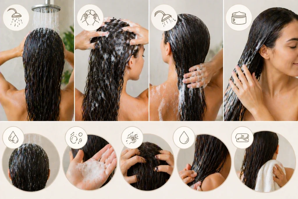 Como lavar o cabelo